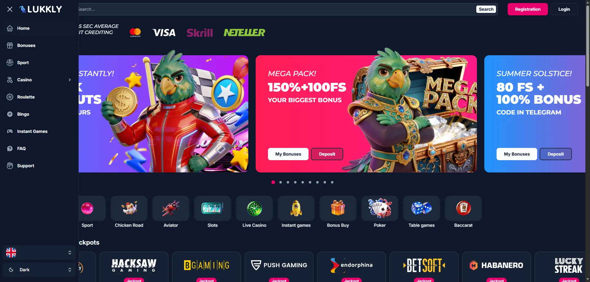 Lukkly Casino homepage overview for Estonia players 2026
